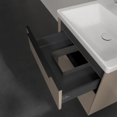 VILLEROY BOCH Subway 3.0 Vanity unit, s osvětlením, 2 výsuvy, 572 x 576 x 478 mm, taupe #C578L1VM, obrázek 8