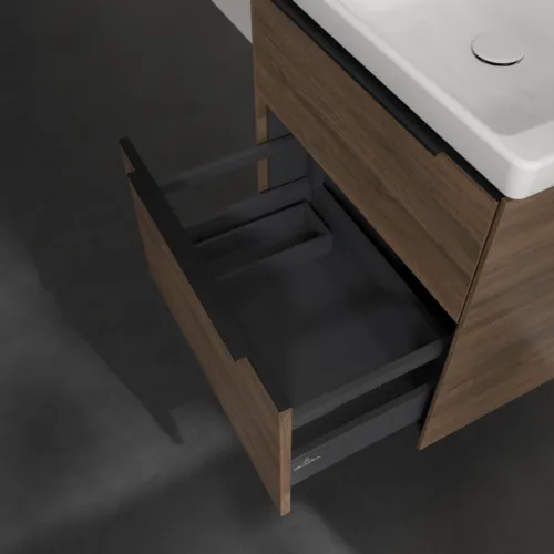 VILLEROY BOCH Subway 3.0 Vanity unit, s osvětlením, 2 výsuvy, 572 x 576 x 478 mm, Arizona Oak #C578L1VH, obrázek 7