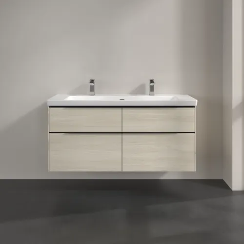 VILLEROY BOCH Subway 3.0 Vanity unit, s osvětlením, 4 výsuvy, 1272 x 576 x 478 mm, bílý dub #C602L1AA, obrázek 3