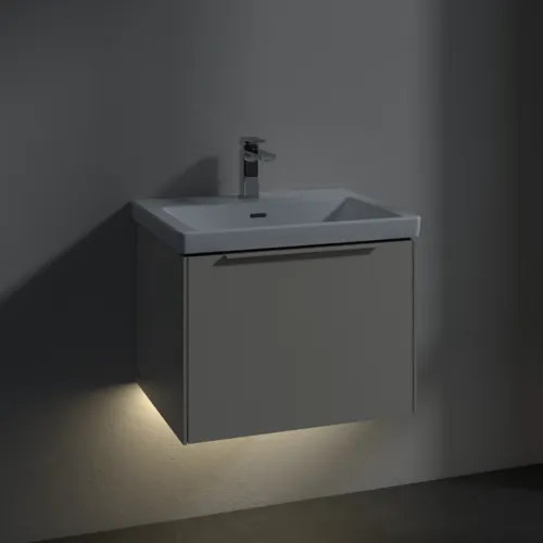 VILLEROY BOCH Subway 3.0 Vanity unit, s osvětlením, 1 zásuvka, 572 x 429 x 478 mm, Cashmere Grey #C577L2VN, obrázek 5