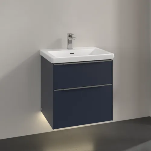VILLEROY BOCH Subway 3.0 Vanity unit, s osvětlením, 2 výsuvy, 572 x 576 x 478 mm, Marine Blue #C578L0VQ, obrázek 2