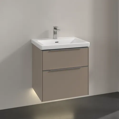 VILLEROY BOCH Subway 3.0 Vanity unit, s osvětlením, 2 výsuvy, 572 x 576 x 478 mm, taupe #C578L0VM, obrázek 2