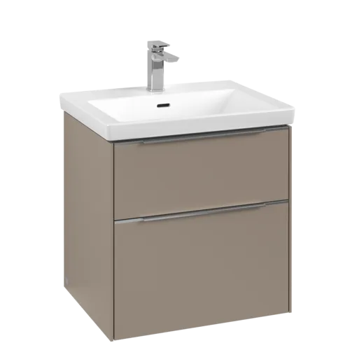 VILLEROY BOCH Subway 3.0 Vanity unit, s osvětlením, 2 výsuvy, 572 x 576 x 478 mm, taupe #C578L0VM