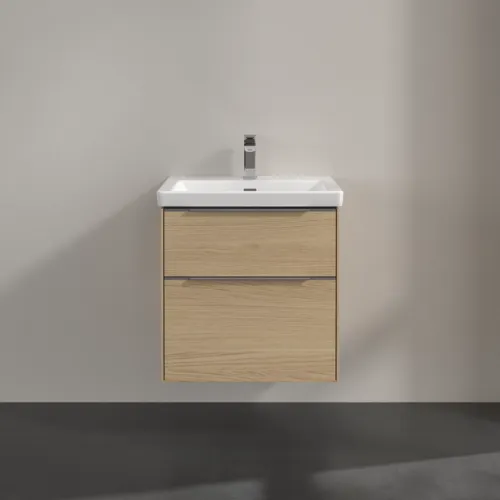 VILLEROY BOCH Subway 3.0 Vanity unit, s osvětlením, 2 výsuvy, 572 x 576 x 478 mm, severský dub #C578L0VJ, obrázek 3
