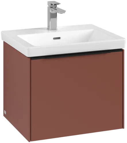 VILLEROY BOCH Subway 3.0 Vanity unit, s osvětlením, 1 zásuvka, 523 x 429 x 448 mm, vínově červená #C579L1AH