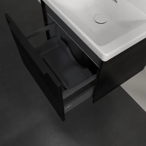 VILLEROY BOCH Subway 3.0 Vanity unit, s osvětlením, 1 zásuvka, 523 x 429 x 448 mm, černý dub #C579L1AB, obrázek 7