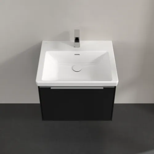 VILLEROY BOCH Subway 3.0 Vanity unit, s osvětlením, 1 zásuvka, 572 x 429 x 478 mm, Volcano Black #C577L0VL, obrázek 4