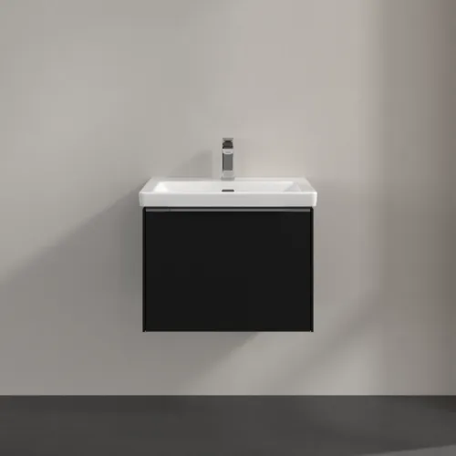 VILLEROY BOCH Subway 3.0 Vanity unit, s osvětlením, 1 zásuvka, 572 x 429 x 478 mm, Volcano Black #C577L0VL, obrázek 3