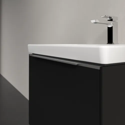 VILLEROY BOCH Subway 3.0 Vanity unit, s osvětlením, 1 zásuvka, 572 x 429 x 478 mm, Volcano Black #C577L0VL, obrázek 6