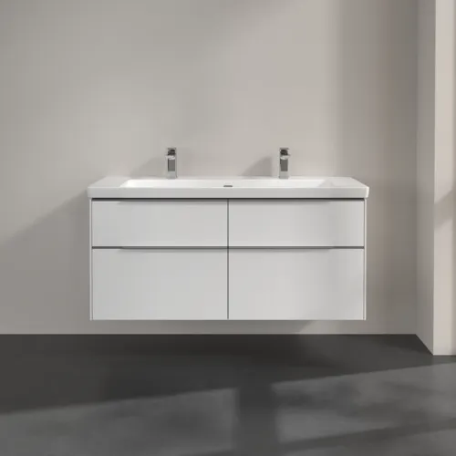 VILLEROY BOCH Subway 3.0 Vanity unit, s osvětlením, 4 výsuvy, 1272 x 576 x 478 mm, Pure White #C602L0VF, obrázek 3