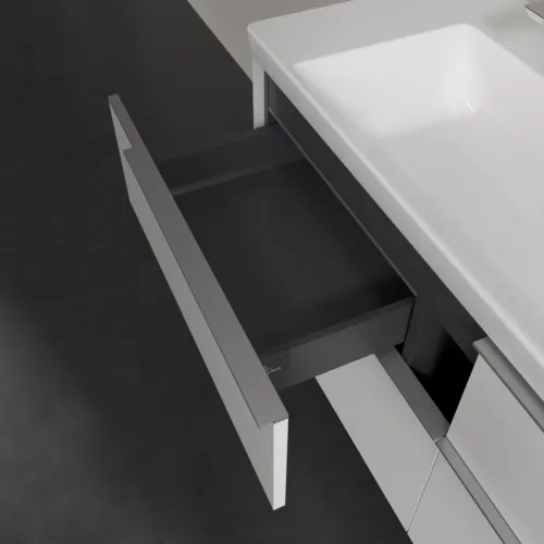 VILLEROY BOCH Subway 3.0 Vanity unit, s osvětlením, 4 výsuvy, 1272 x 576 x 478 mm, Pure White #C602L0VF, obrázek 8