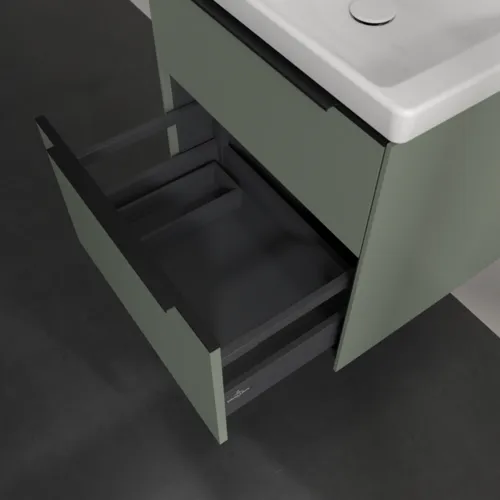 VILLEROY BOCH Subway 3.0 Vanity unit, s osvětlením, 2 výsuvy, 572 x 576 x 478 mm, Soft Green #C578L1AF, obrázek 7