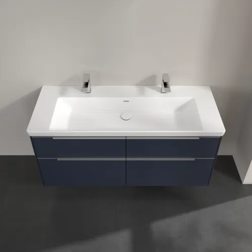 VILLEROY BOCH Subway 3.0 Vanity unit, s osvětlením, 4 výsuvy, 1272 x 576 x 478 mm, Marine Blue #C602L0VQ, obrázek 4