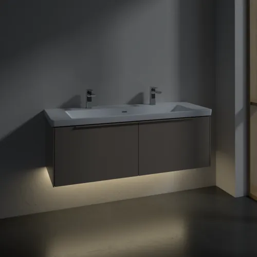VILLEROY BOCH Subway 3.0 Vanity unit, s osvětlením, 2 výsuvy, 1272 x 429 x 478 mm, taupe #C601L2VM, obrázek 5