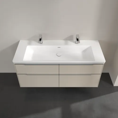 VILLEROY BOCH Subway 3.0 Vanity unit, s osvětlením, 4 výsuvy, 1272 x 576 x 478 mm, Cashmere Grey #C602L0VN, obrázek 4