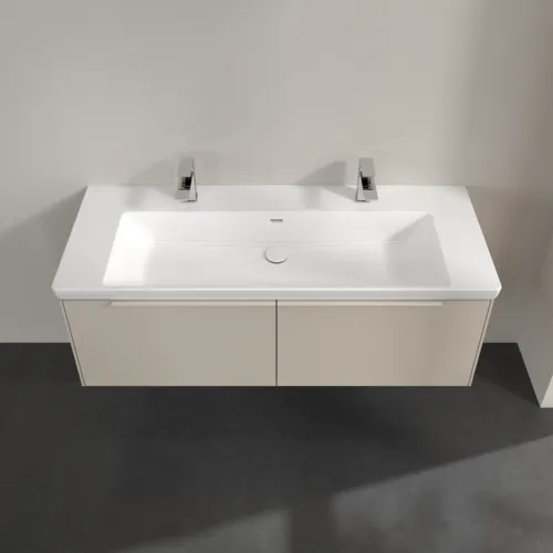 VILLEROY BOCH Subway 3.0 Vanity unit, s osvětlením, 2 výsuvy, 1272 x 429 x 478 mm, Cashmere Grey #C601L2VN, obrázek 4