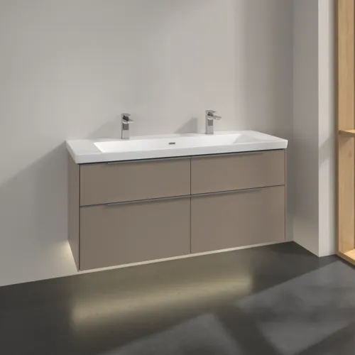 VILLEROY BOCH Subway 3.0 Vanity unit, s osvětlením, 4 výsuvy, 1272 x 576 x 478 mm, taupe #C602L0VM, obrázek 2