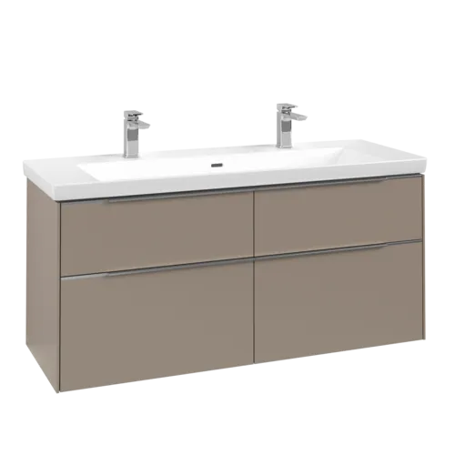 VILLEROY BOCH Subway 3.0 Vanity unit, s osvětlením, 4 výsuvy, 1272 x 576 x 478 mm, taupe #C602L0VM
