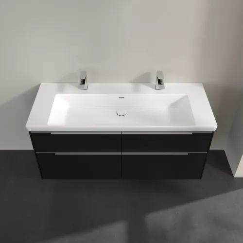 VILLEROY BOCH Subway 3.0 Vanity unit, s osvětlením, 4 výsuvy, 1272 x 576 x 478 mm, Volcano Black #C602L0VL, obrázek 4