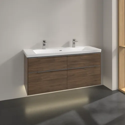 VILLEROY BOCH Subway 3.0 Vanity unit, s osvětlením, 4 výsuvy, 1272 x 576 x 478 mm, Arizona Oak #C602L0VH, obrázek 2
