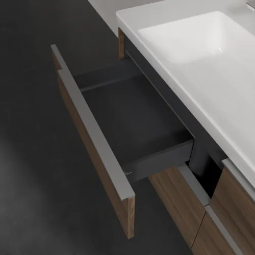 VILLEROY BOCH Subway 3.0 Vanity unit, s osvětlením, 4 výsuvy, 1272 x 576 x 478 mm, Arizona Oak #C602L0VH, obrázek 8