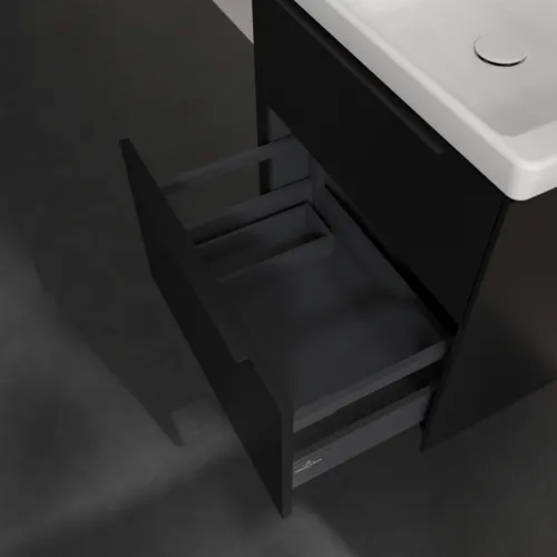VILLEROY BOCH Subway 3.0 Vanity unit, 2 výsuvy, 572 x 576 x 478 mm, Volcano Black #C57801VL, obrázek 6