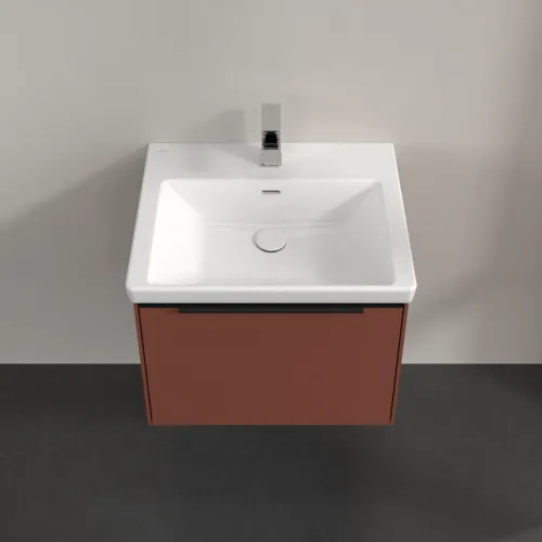 VILLEROY BOCH Subway 3.0 Vanity unit, s osvětlením, 1 zásuvka, 572 x 429 x 478 mm, vínově červená #C577L1AH, obrázek 4