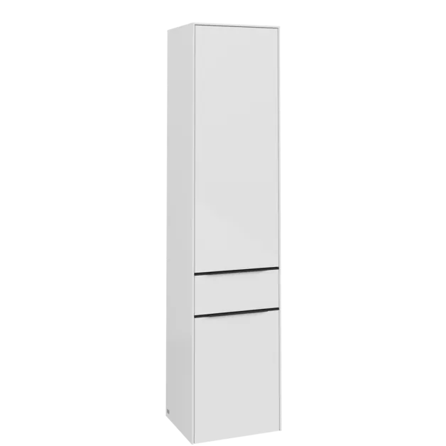 VILLEROY BOCH Subway 3.0 Vysoká skříňka, 2 dveře, 1 zásuvka, 400 x 1710 x 362 mm, Brilliant White / Brilliant White #C59001VE