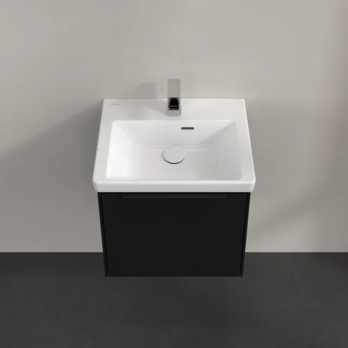 VILLEROY BOCH Subway 3.0 Vanity unit, s osvětlením, 1 zásuvka, 473 x 429 x 408 mm, Volcano Black #C580L1VL, obrázek 4
