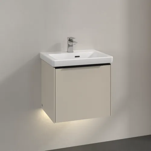 VILLEROY BOCH Subway 3.0 Vanity unit, s osvětlením, 1 zásuvka, 473 x 429 x 408 mm, Cashmere Grey #C580L1VN, obrázek 2