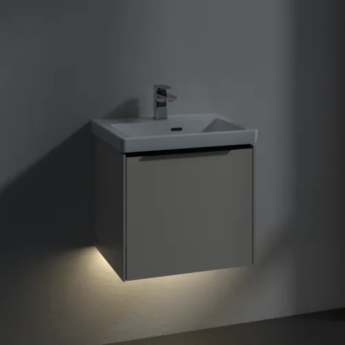VILLEROY BOCH Subway 3.0 Vanity unit, s osvětlením, 1 zásuvka, 473 x 429 x 408 mm, Cashmere Grey #C580L1VN, obrázek 5