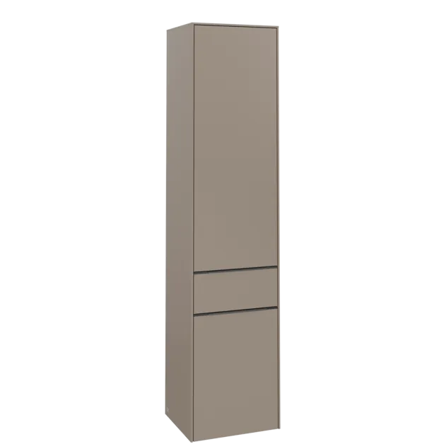 VILLEROY BOCH Subway 3.0 Vysoká skříňka, 2 dveře, 1 zásuvka, 400 x 1710 x 362 mm, taupe / taupe #C59102VM