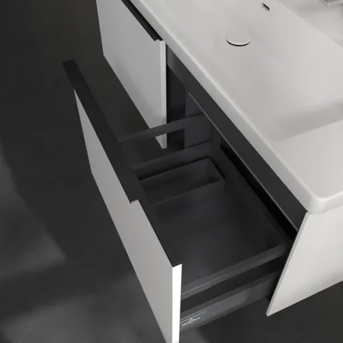 VILLEROY BOCH Subway 3.0 Vanity unit, s osvětlením, 2 výsuvy, 1272 x 429 x 478 mm, čistě bílá #C601L1VF, obrázek 7