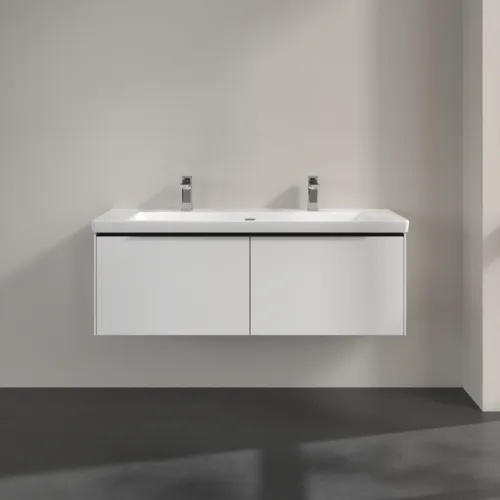 VILLEROY BOCH Subway 3.0 Vanity unit, s osvětlením, 2 výsuvy, 1272 x 429 x 478 mm, čistě bílá #C601L1VF, obrázek 3