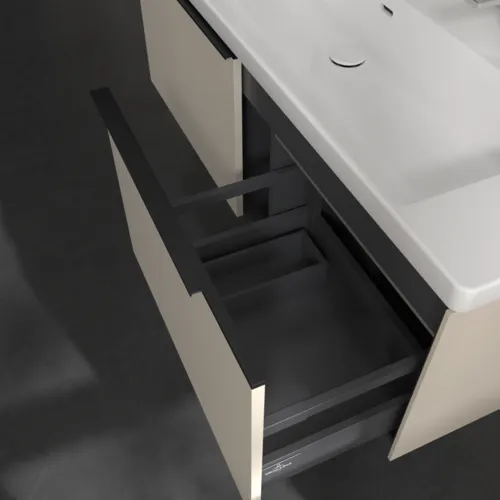 VILLEROY BOCH Subway 3.0 Vanity unit, s osvětlením, 2 výsuvy, 1272 x 429 x 478 mm, Cashmere Grey #C601L1VN, obrázek 7