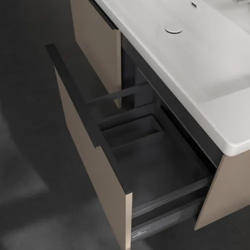 VILLEROY BOCH Subway 3.0 Vanity unit, s osvětlením, 2 výsuvy, 1272 x 429 x 478 mm, taupe #C601L1VM, obrázek 7