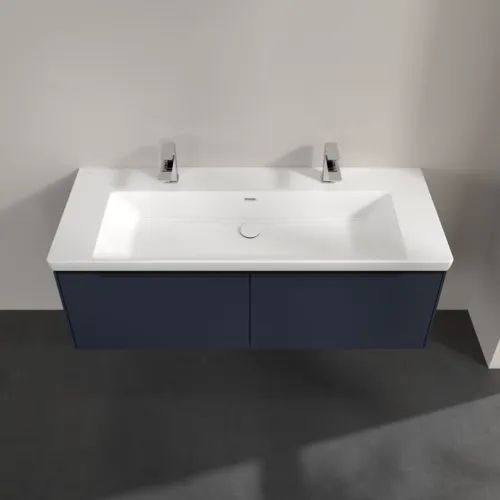 VILLEROY BOCH Subway 3.0 Vanity unit, s osvětlením, 2 výsuvy, 1272 x 429 x 478 mm, Marine Blue #C601L1VQ, obrázek 4