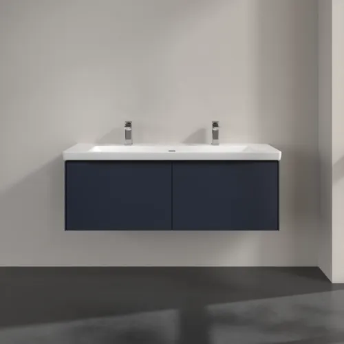 VILLEROY BOCH Subway 3.0 Vanity unit, s osvětlením, 2 výsuvy, 1272 x 429 x 478 mm, Marine Blue #C601L1VQ, obrázek 3
