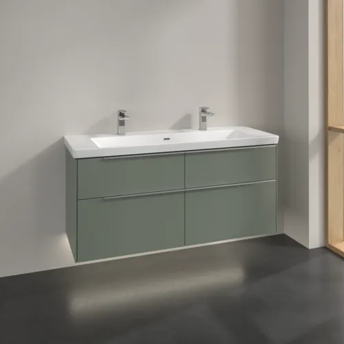 VILLEROY BOCH Subway 3.0 Vanity unit, s osvětlením, 4 výsuvy, 1272 x 576 x 478 mm, Soft Green #C602L0AF, obrázek 2