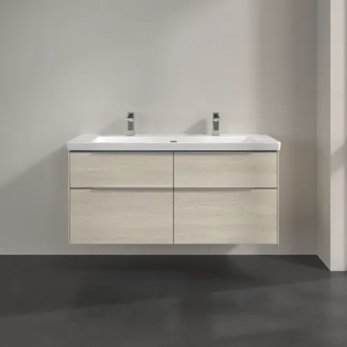 VILLEROY BOCH Subway 3.0 Vanity unit, s osvětlením, 4 výsuvy, 1272 x 576 x 478 mm, bílý dub #C602L0AA, obrázek 3