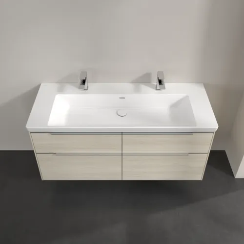 VILLEROY BOCH Subway 3.0 Vanity unit, s osvětlením, 4 výsuvy, 1272 x 576 x 478 mm, bílý dub #C602L0AA, obrázek 4