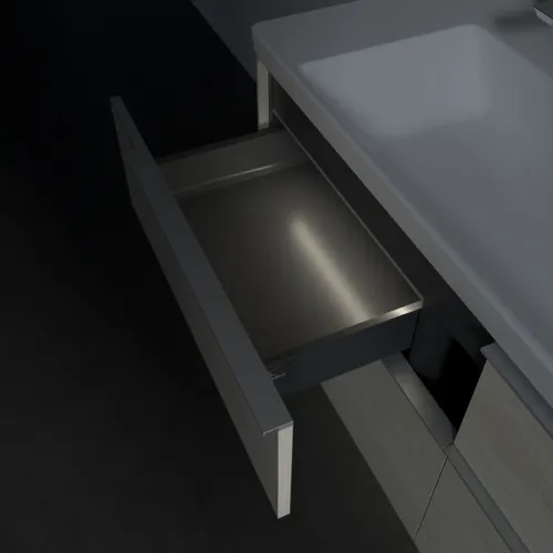 VILLEROY BOCH Subway 3.0 Vanity unit, s osvětlením, 4 výsuvy, 1272 x 576 x 478 mm, bílý dub #C602L0AA, obrázek 9