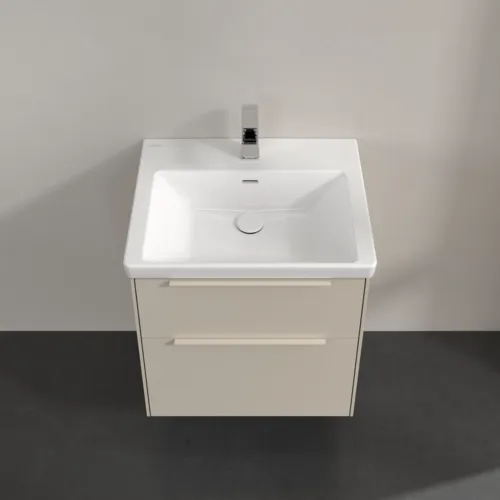 VILLEROY BOCH Subway 3.0 Vanity unit, s osvětlením, 2 výsuvy, 572 x 576 x 478 mm, Cashmere Grey #C578L2VN, obrázek 4