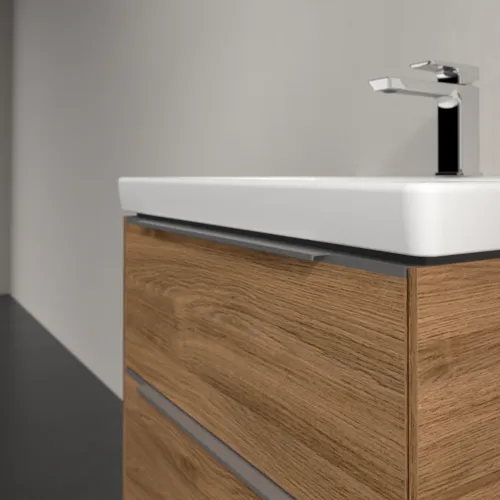 VILLEROY BOCH Subway 3.0 Vanity unit, s osvětlením, 2 výsuvy, 572 x 576 x 478 mm, dub Kansas #C578L0RH, obrázek 6