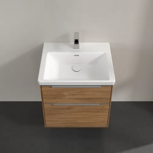 VILLEROY BOCH Subway 3.0 Vanity unit, s osvětlením, 2 výsuvy, 572 x 576 x 478 mm, dub Kansas #C578L0RH, obrázek 4