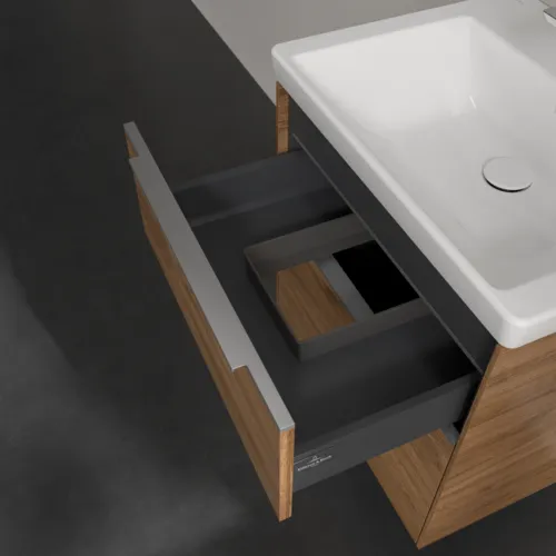 VILLEROY BOCH Subway 3.0 Vanity unit, s osvětlením, 2 výsuvy, 572 x 576 x 478 mm, dub Kansas #C578L0RH, obrázek 8