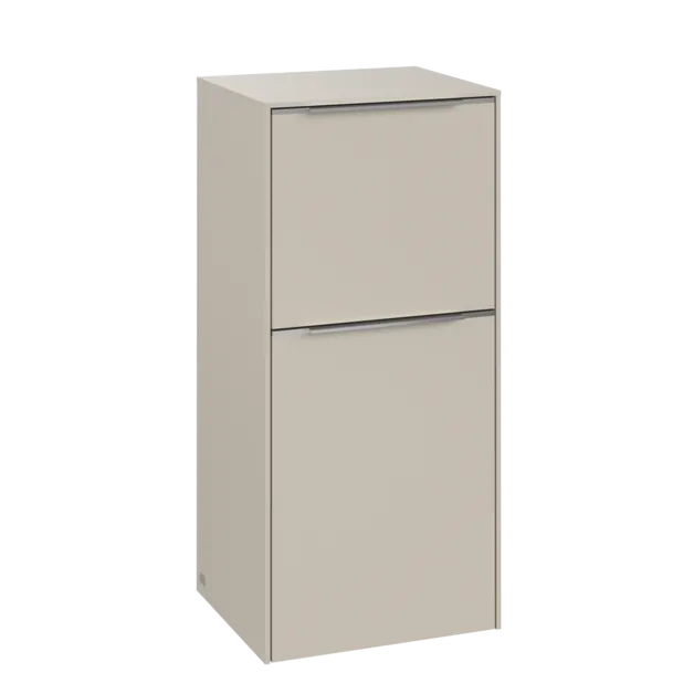 VILLEROY BOCH Subway 3.0 Boční skříňka, 1 zásuvka, 1 dvířka, 400 x 860 x 362 mm, Cashmere Grey / Cashmere Grey #C59500VN
