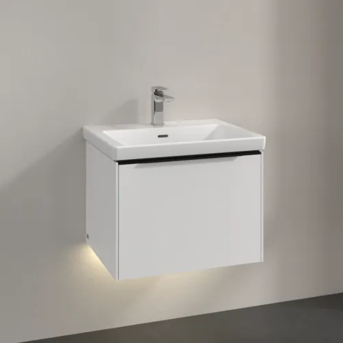VILLEROY BOCH Subway 3.0 Vanity unit, s osvětlením, 1 zásuvka, 572 x 429 x 478 mm, čistě bílá #C577L1VF, obrázek 2
