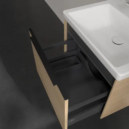 VILLEROY BOCH Subway 3.0 Vanity unit, s osvětlením, 1 zásuvka, 572 x 429 x 478 mm, dub severský #C577L1VJ, obrázek 7