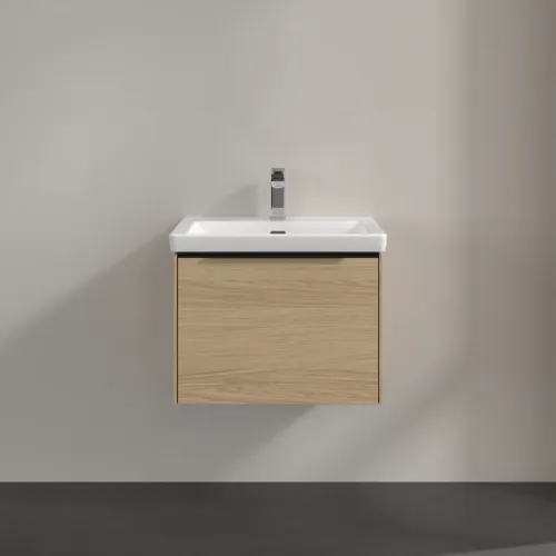 VILLEROY BOCH Subway 3.0 Vanity unit, s osvětlením, 1 zásuvka, 572 x 429 x 478 mm, dub severský #C577L1VJ, obrázek 3
